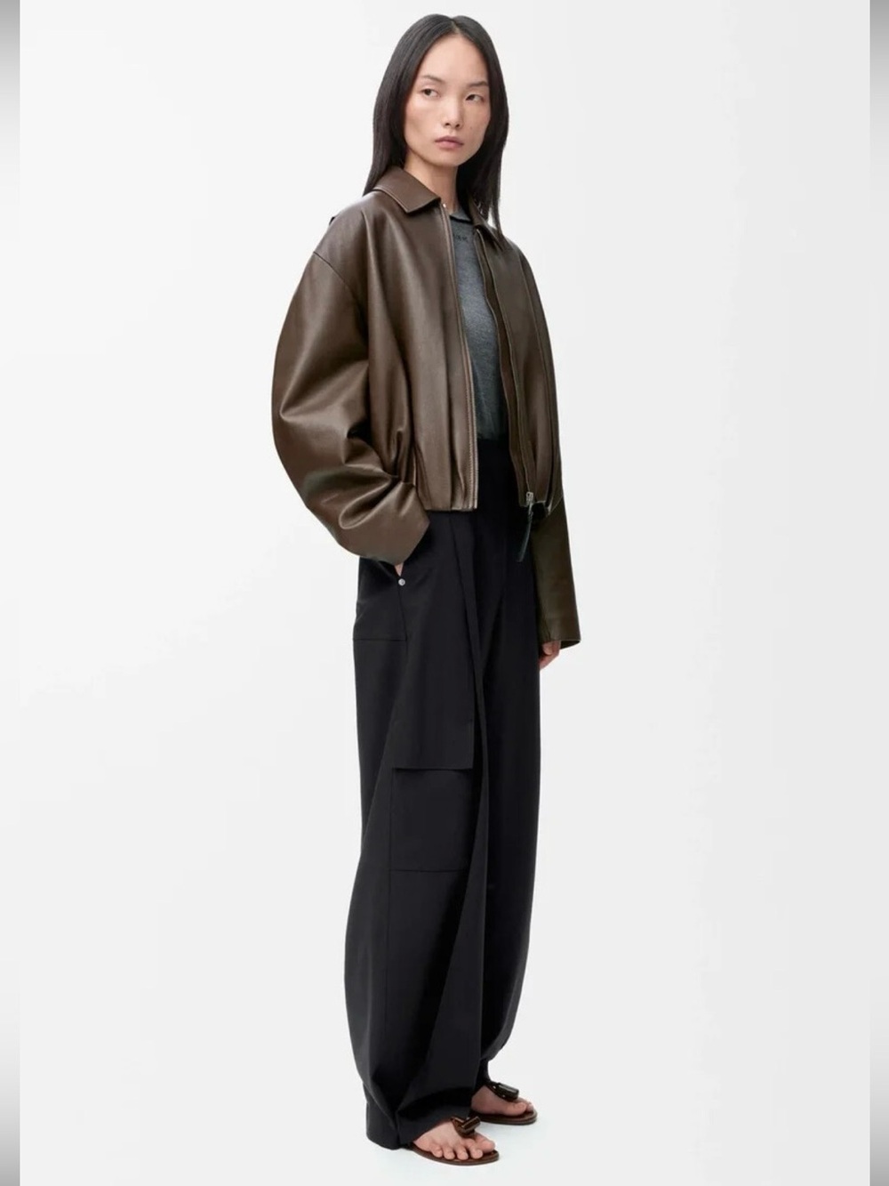 Loewe Black wool cargo pants-NWT